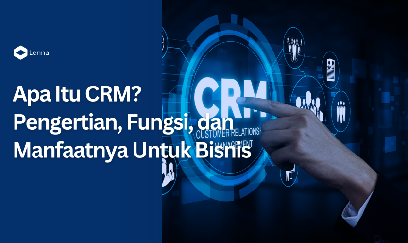 Ilustrasi sistem CRM (Customer Relationship Management) yang digunakan untuk mengelola data pelanggan, meningkatkan penjualan, dan memperkuat hubungan dengan pelanggan.